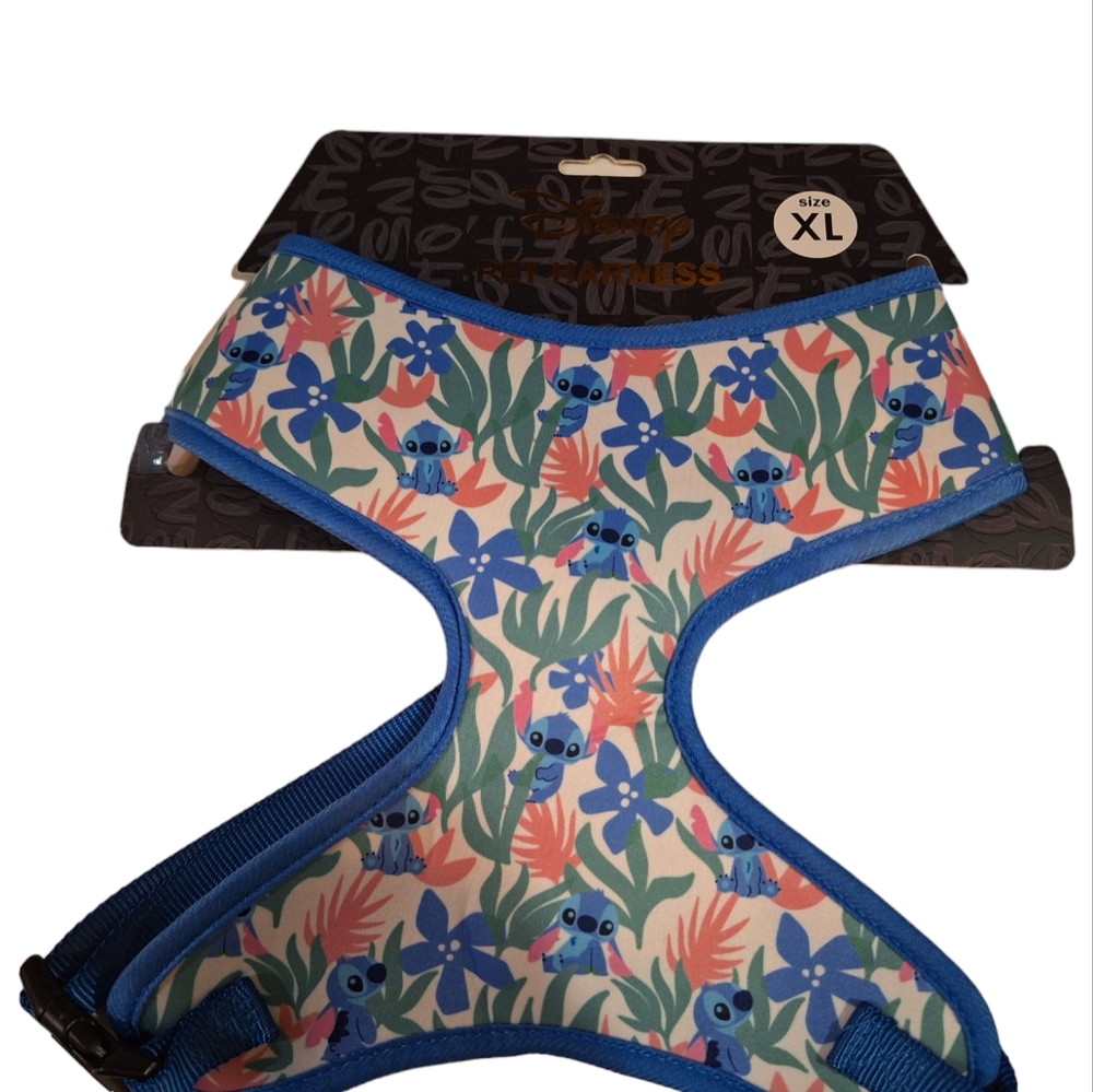 Disney Lilo & Stich Tropical Print Dog Harness Size XL Disney Dogs STITCH New